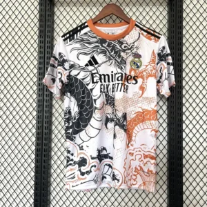Real Madrid Especial Blanca Dragón Naranja 2025-26 - Versión Fan