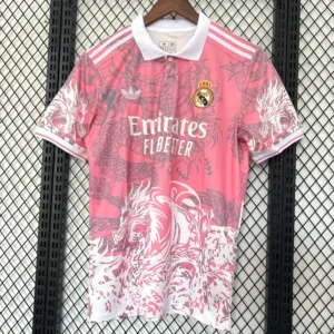 Real Madrid Especial Blanca Rosa Dragón 2025-26 - Versión Fan