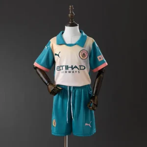 Manchester City Blanco Visitante 2024-25 - Versión Niño