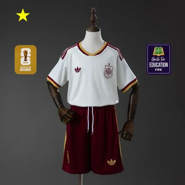 España Blanco Visitante 2026 - Versión Niño